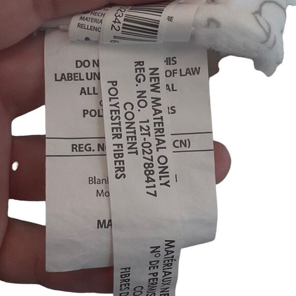 Blankets and Behond Elephant Lovey Blanket Pink White toy plush stuffed - Picture 7 of 11